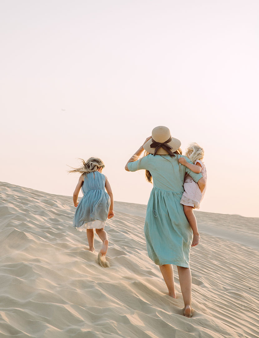Reis med barn til Dubai