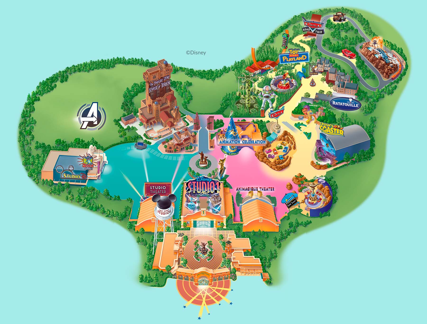 Map Disneyland Studio 950