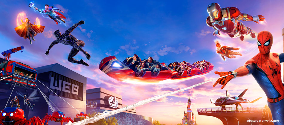 Avengers Assemble: Flight Force
Slå dig ihop med Iron Man och Captain Marvel i den här spännande nya attraktionen där du får hjälpa superhjältarna att rädda världen från ett intergalaktiskt hot. Här är du hjälten!
