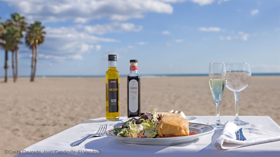Table at beach